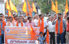 Mangaluru : VHP, Bhajarang Dal hold protest against murder of  BJP worker in Mysuru